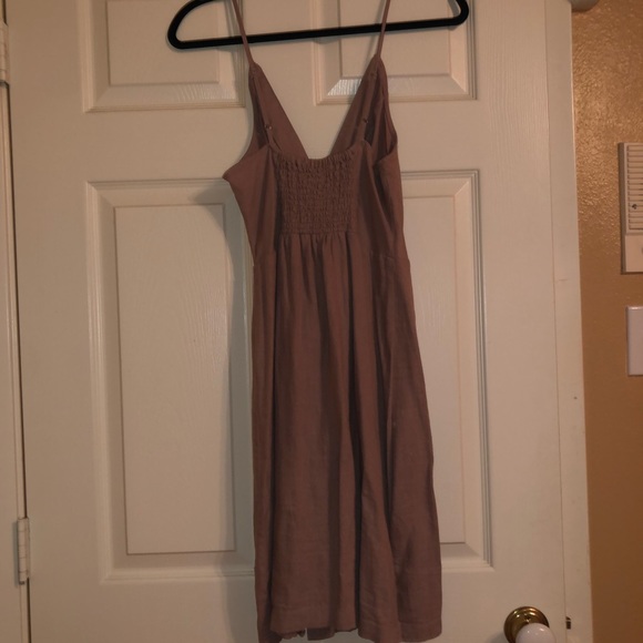 Small Love Tree Mauve Tortoise Button Up Short Casual Mini Dress - Picture 3 of 4